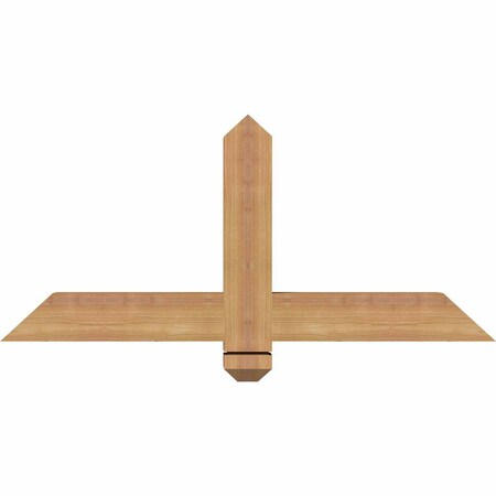 Ekena Millwork Eugene Smooth Timber Gable Bracket, Western Red Cedar, 36"W x 16"H x 3 1/2"D x 3 1/2"F, 11/12 Pitch GBW036X16X0404EUG00SWR